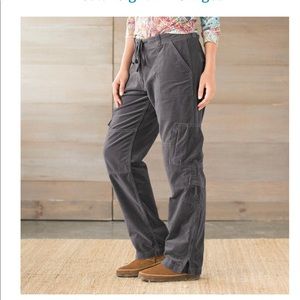 Sundance no longer available Nightfall Cargo Pants Gray Velvet. Size 14
